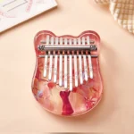 Kalimba 10 lames pour enfant - chat rouge